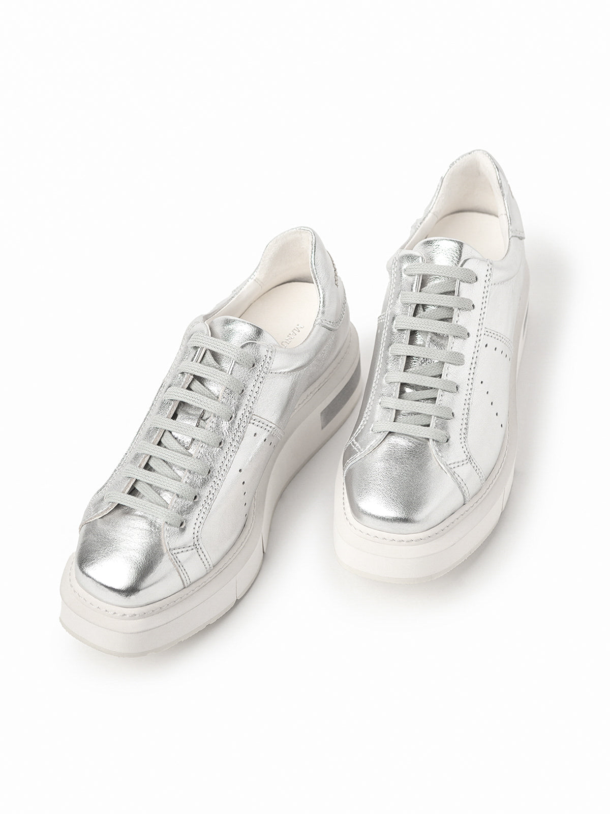 AGEN | METALLIC LEATHER SILVER